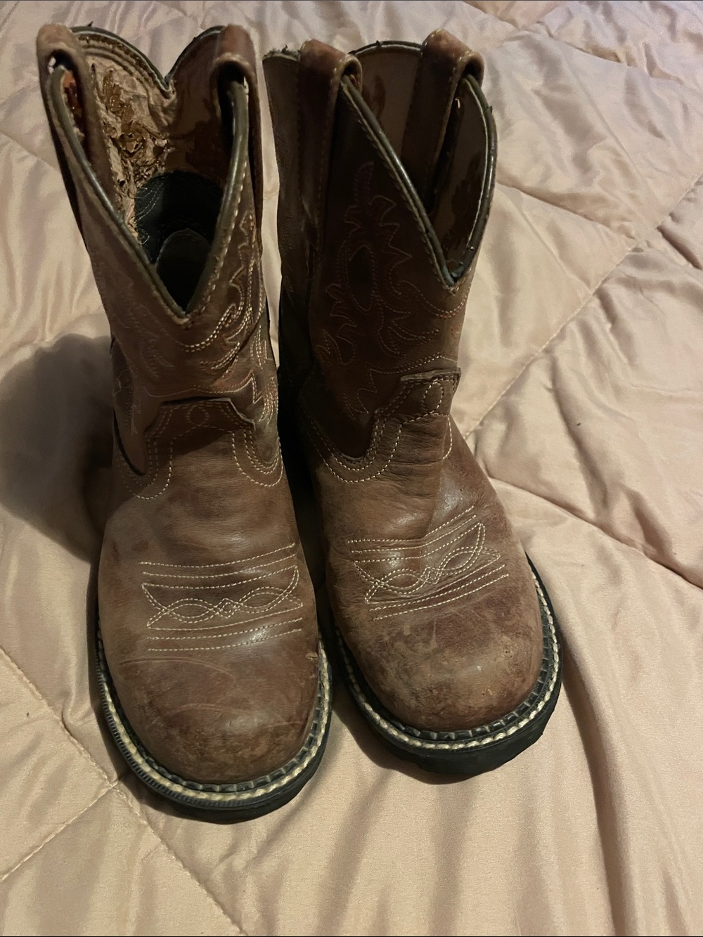 Ariat Brown Western Heeled Boots